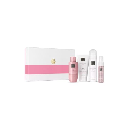 RITUALS The Ritual of Sakura Small Gift Set – Four Cherry Blossom and Rice Milk Skin Care Products – Bath Gift Box for an invigorating care experience.
