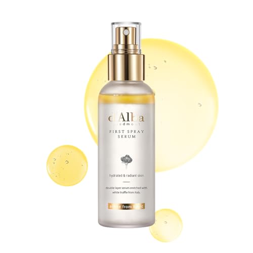 d'alba Italian White Truffle First Spray Serum Spraying Serum, Moisturising Face Spray, Surfactant-Free, Spraying for Radiant Skin, Skin Soothing, Vegan, Korean Skin Care (100 ml)